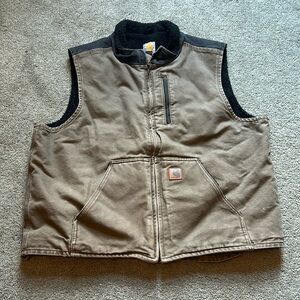 Brown mens carhartt vest size xl
